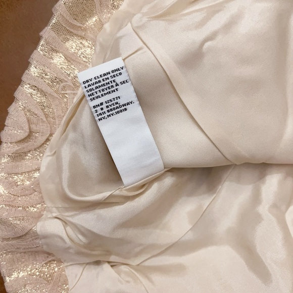 NWT 2b. RYCH | 2B. Rych Cream Gold & Rosette Skirt Size 8 (M) mini Date skirt - Picture 7 of 7